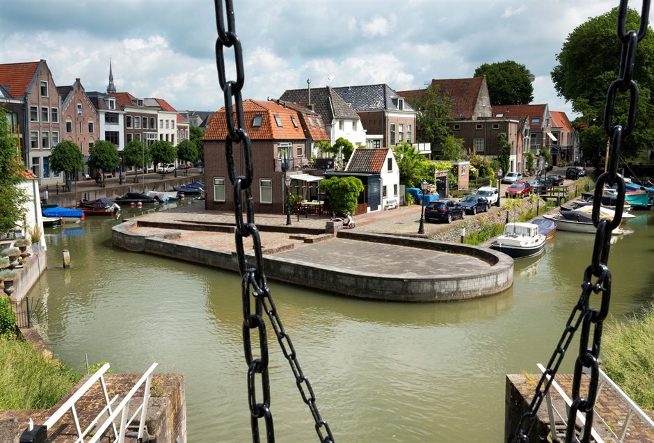Doorkijkje binnenstad Schoonhoven